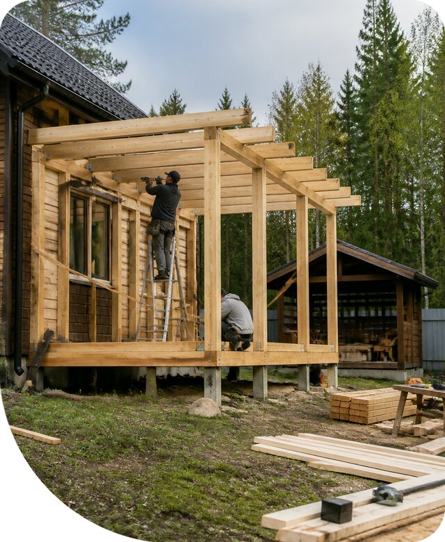 Строительство пристроек и построек на участке в Калуге