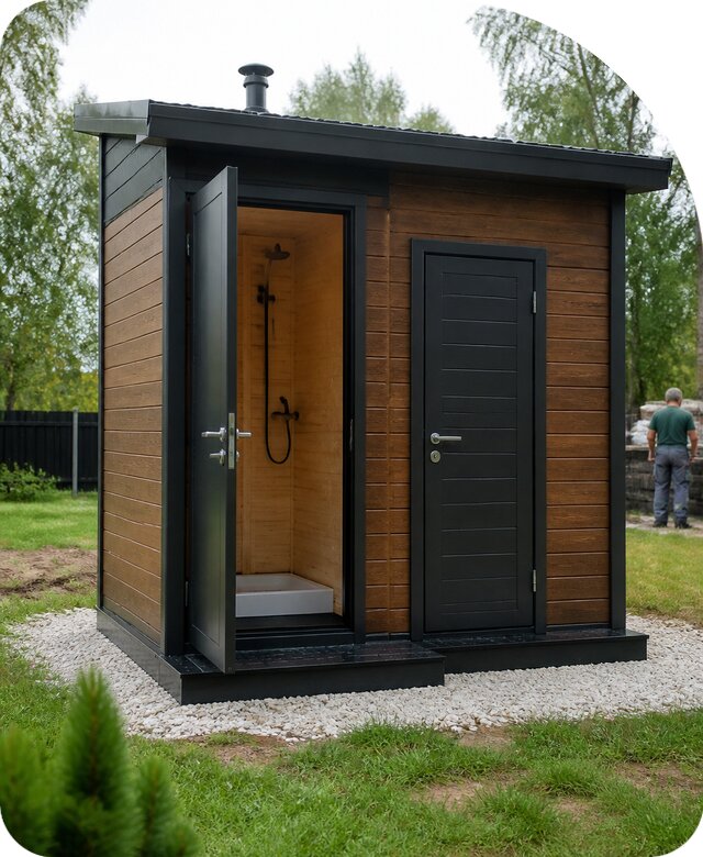 Строительство душа туалета в Калуге по цене от 85969 р. | РадиДОМА-Клг